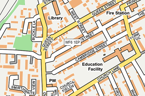 WF6 1EP map - OS OpenMap – Local (Ordnance Survey)