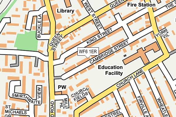 WF6 1ER map - OS OpenMap – Local (Ordnance Survey)