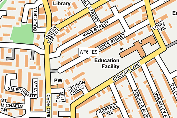 WF6 1ES map - OS OpenMap – Local (Ordnance Survey)