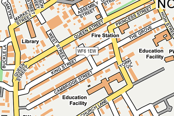 WF6 1EW map - OS OpenMap – Local (Ordnance Survey)