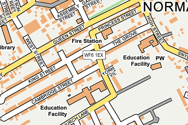 WF6 1EX map - OS OpenMap – Local (Ordnance Survey)