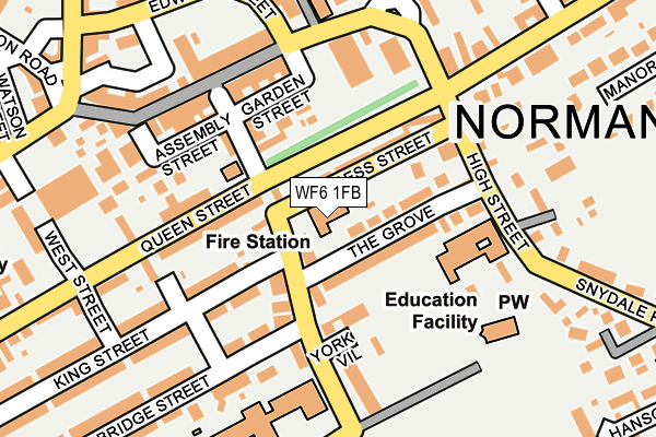 WF6 1FB map - OS OpenMap – Local (Ordnance Survey)