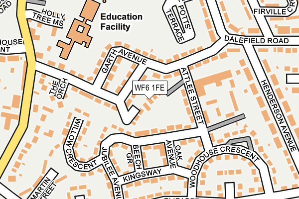 WF6 1FE map - OS OpenMap – Local (Ordnance Survey)