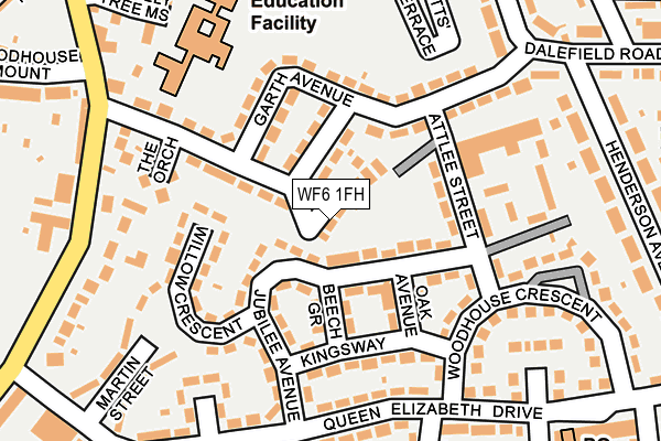 WF6 1FH map - OS OpenMap – Local (Ordnance Survey)
