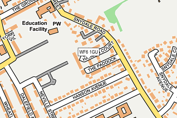 WF6 1GU map - OS OpenMap – Local (Ordnance Survey)