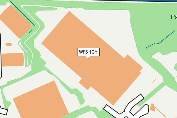 WF6 1GY map - OS OpenMap – Local (Ordnance Survey)