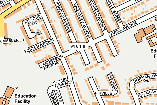 WF6 1HH map - OS OpenMap – Local (Ordnance Survey)