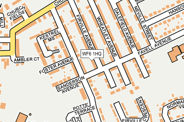 WF6 1HQ map - OS OpenMap – Local (Ordnance Survey)