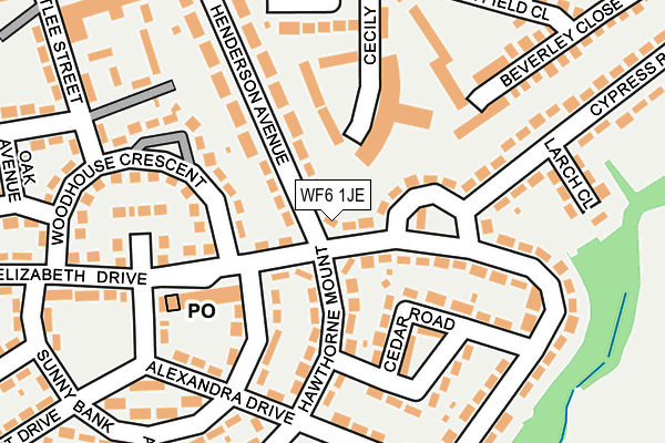 WF6 1JE map - OS OpenMap – Local (Ordnance Survey)