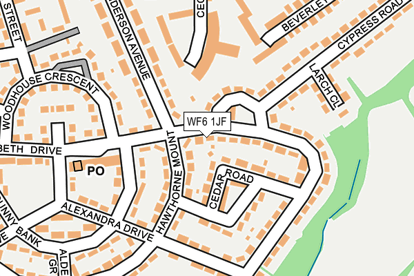 WF6 1JF map - OS OpenMap – Local (Ordnance Survey)