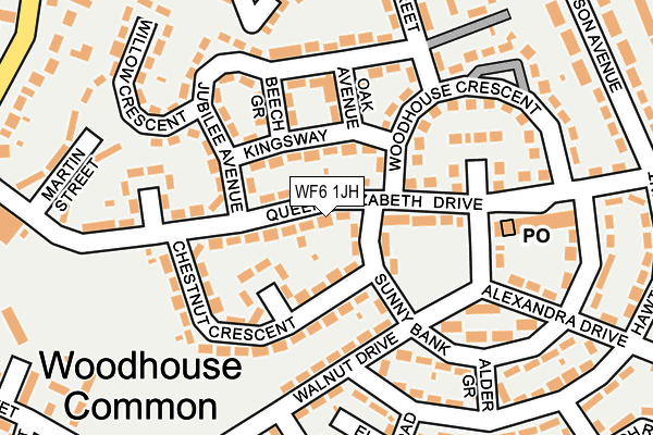 WF6 1JH map - OS OpenMap – Local (Ordnance Survey)