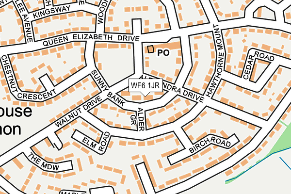 WF6 1JR map - OS OpenMap – Local (Ordnance Survey)