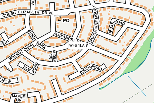 WF6 1LA map - OS OpenMap – Local (Ordnance Survey)