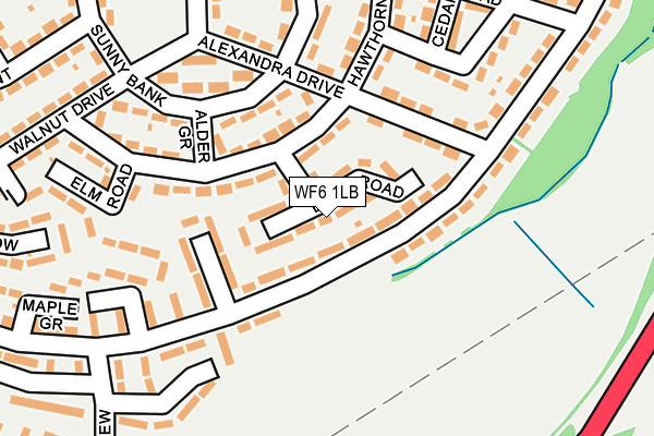 WF6 1LB map - OS OpenMap – Local (Ordnance Survey)