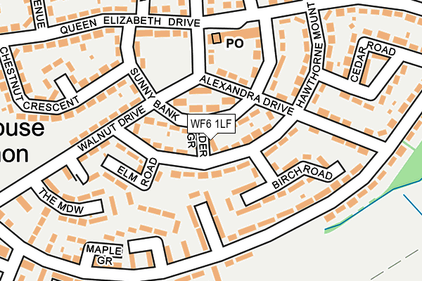 WF6 1LF map - OS OpenMap – Local (Ordnance Survey)