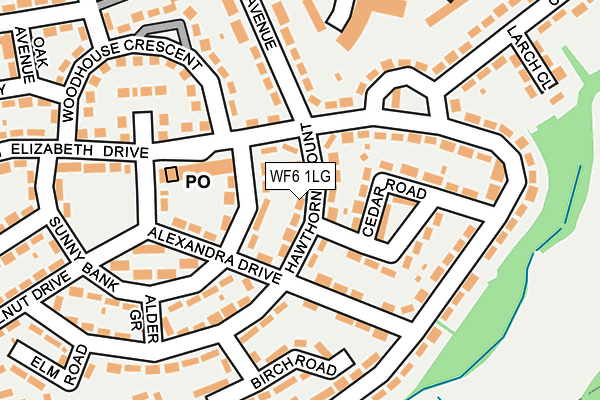 WF6 1LG map - OS OpenMap – Local (Ordnance Survey)
