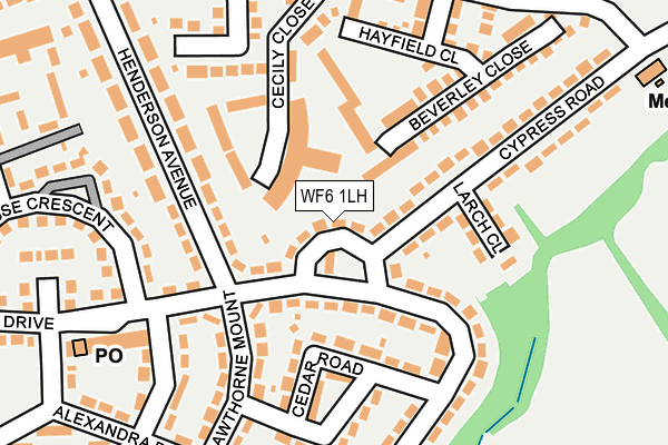 WF6 1LH map - OS OpenMap – Local (Ordnance Survey)