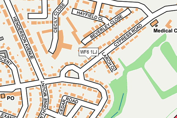 WF6 1LJ map - OS OpenMap – Local (Ordnance Survey)