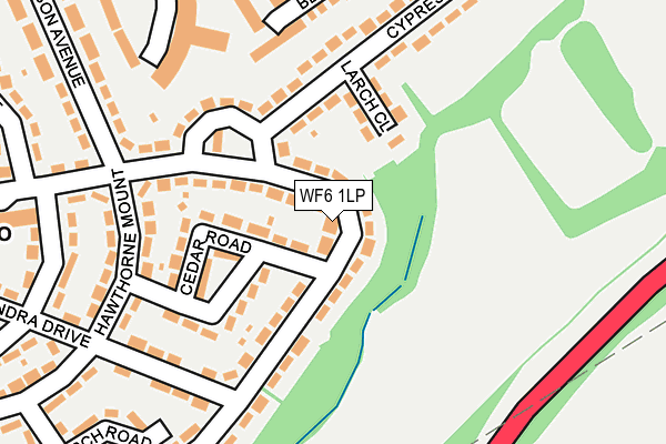 WF6 1LP map - OS OpenMap – Local (Ordnance Survey)
