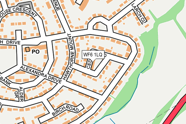 WF6 1LQ map - OS OpenMap – Local (Ordnance Survey)