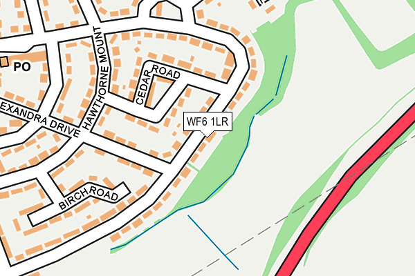 WF6 1LR map - OS OpenMap – Local (Ordnance Survey)