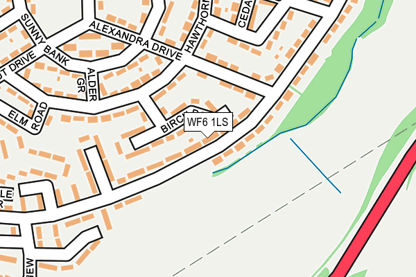 WF6 1LS map - OS OpenMap – Local (Ordnance Survey)