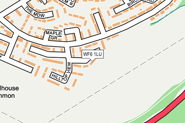 WF6 1LU map - OS OpenMap – Local (Ordnance Survey)