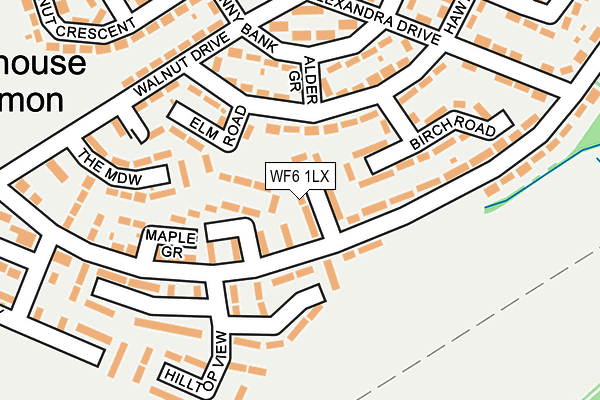 WF6 1LX map - OS OpenMap – Local (Ordnance Survey)