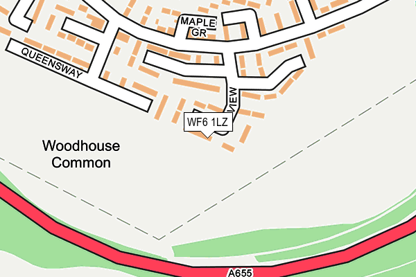 WF6 1LZ map - OS OpenMap – Local (Ordnance Survey)