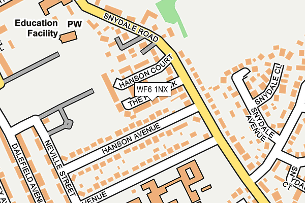 WF6 1NX map - OS OpenMap – Local (Ordnance Survey)
