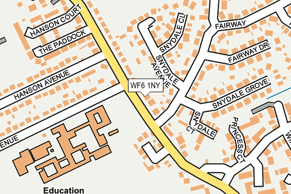 WF6 1NY map - OS OpenMap – Local (Ordnance Survey)