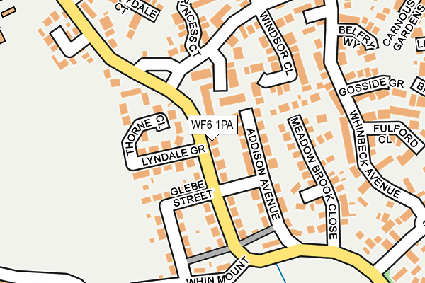 WF6 1PA map - OS OpenMap – Local (Ordnance Survey)