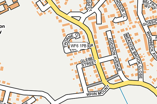 WF6 1PB map - OS OpenMap – Local (Ordnance Survey)