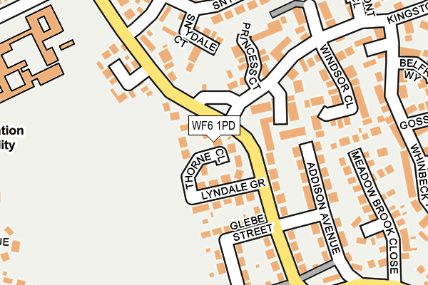 WF6 1PD map - OS OpenMap – Local (Ordnance Survey)