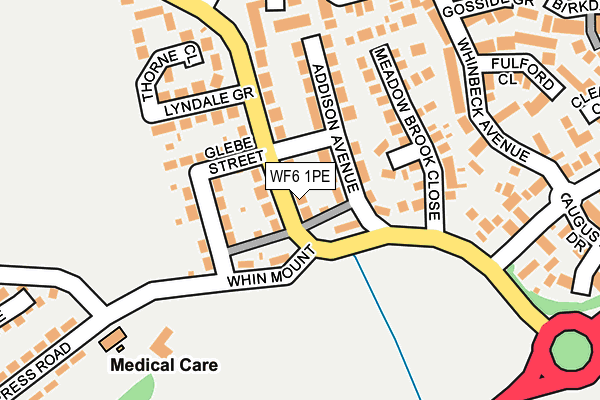 WF6 1PE map - OS OpenMap – Local (Ordnance Survey)