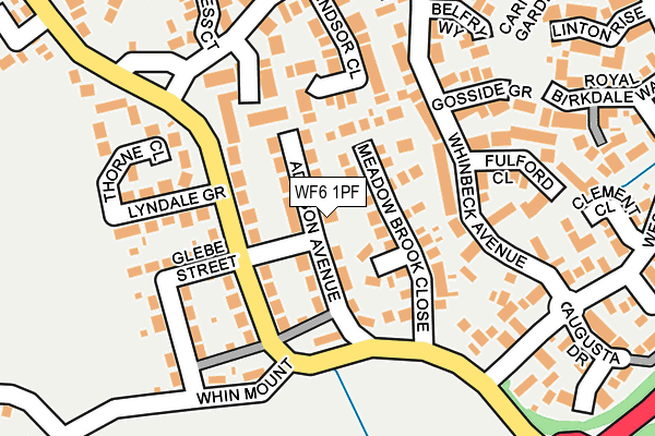 WF6 1PF map - OS OpenMap – Local (Ordnance Survey)