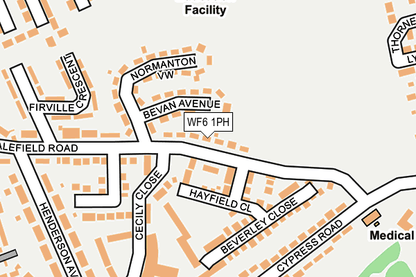 WF6 1PH map - OS OpenMap – Local (Ordnance Survey)