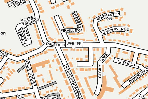 WF6 1PP map - OS OpenMap – Local (Ordnance Survey)