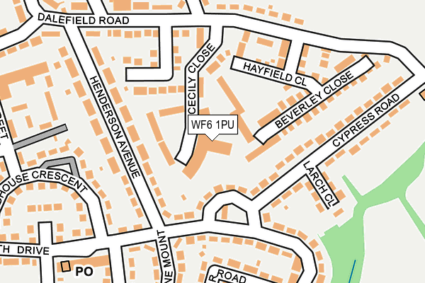 WF6 1PU map - OS OpenMap – Local (Ordnance Survey)