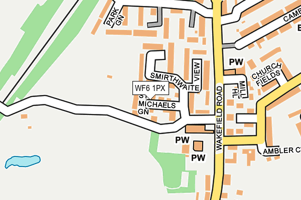 WF6 1PX map - OS OpenMap – Local (Ordnance Survey)