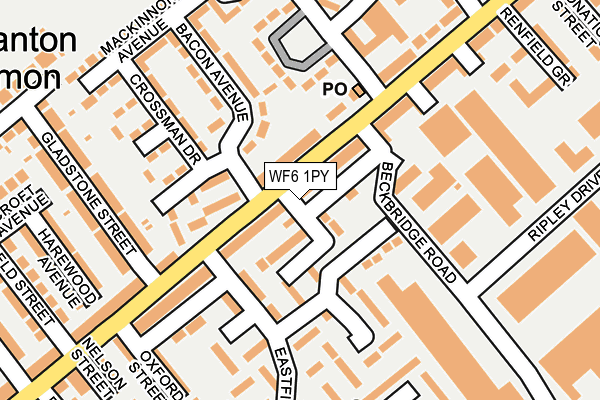 WF6 1PY map - OS OpenMap – Local (Ordnance Survey)
