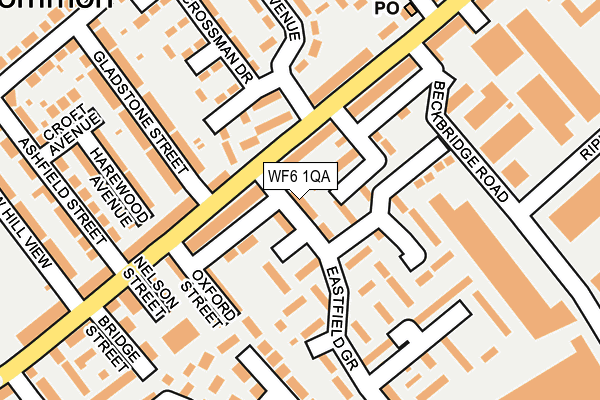 WF6 1QA map - OS OpenMap – Local (Ordnance Survey)