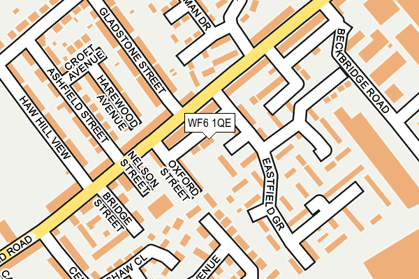 WF6 1QE map - OS OpenMap – Local (Ordnance Survey)