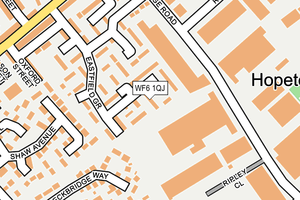 WF6 1QJ map - OS OpenMap – Local (Ordnance Survey)