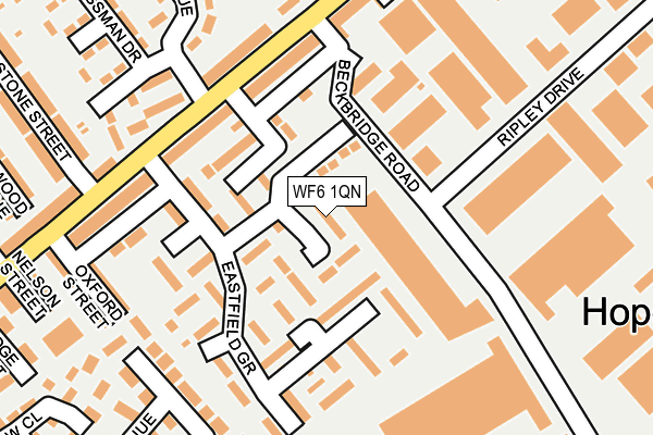 WF6 1QN map - OS OpenMap – Local (Ordnance Survey)