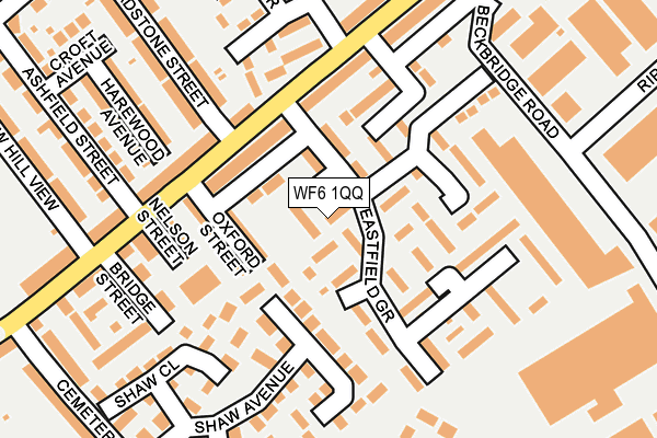 WF6 1QQ map - OS OpenMap – Local (Ordnance Survey)
