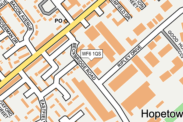 WF6 1QS map - OS OpenMap – Local (Ordnance Survey)