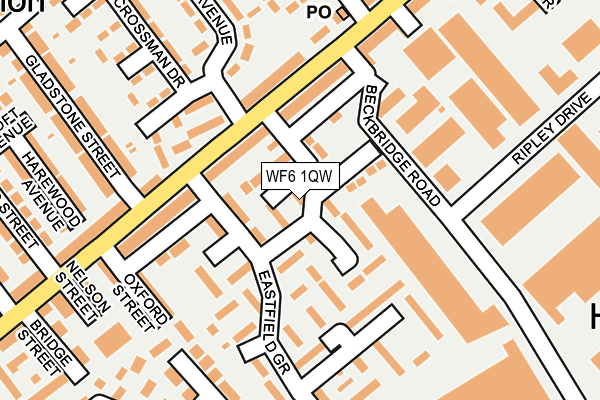 WF6 1QW map - OS OpenMap – Local (Ordnance Survey)