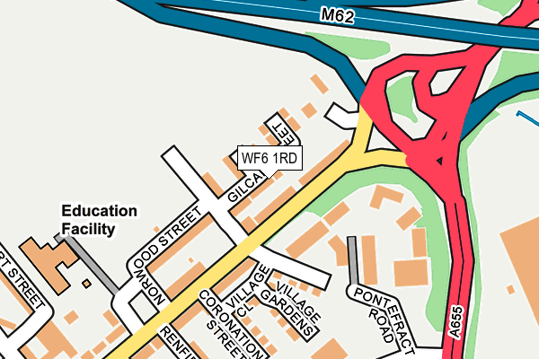 WF6 1RD map - OS OpenMap – Local (Ordnance Survey)