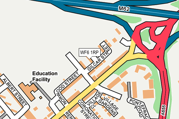 WF6 1RP map - OS OpenMap – Local (Ordnance Survey)